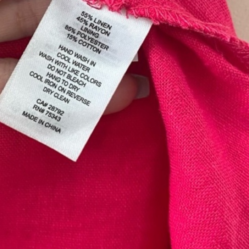 House of Harlow 1960 x Revolve Pink Linen Blend, Corset Bodice Dress - Picture 6 of 6